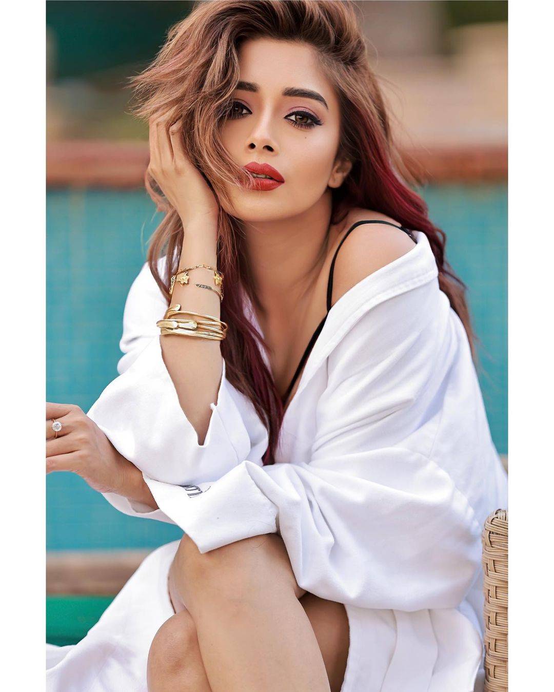 Tina Dutta Poses Killer In A Towel Gown 